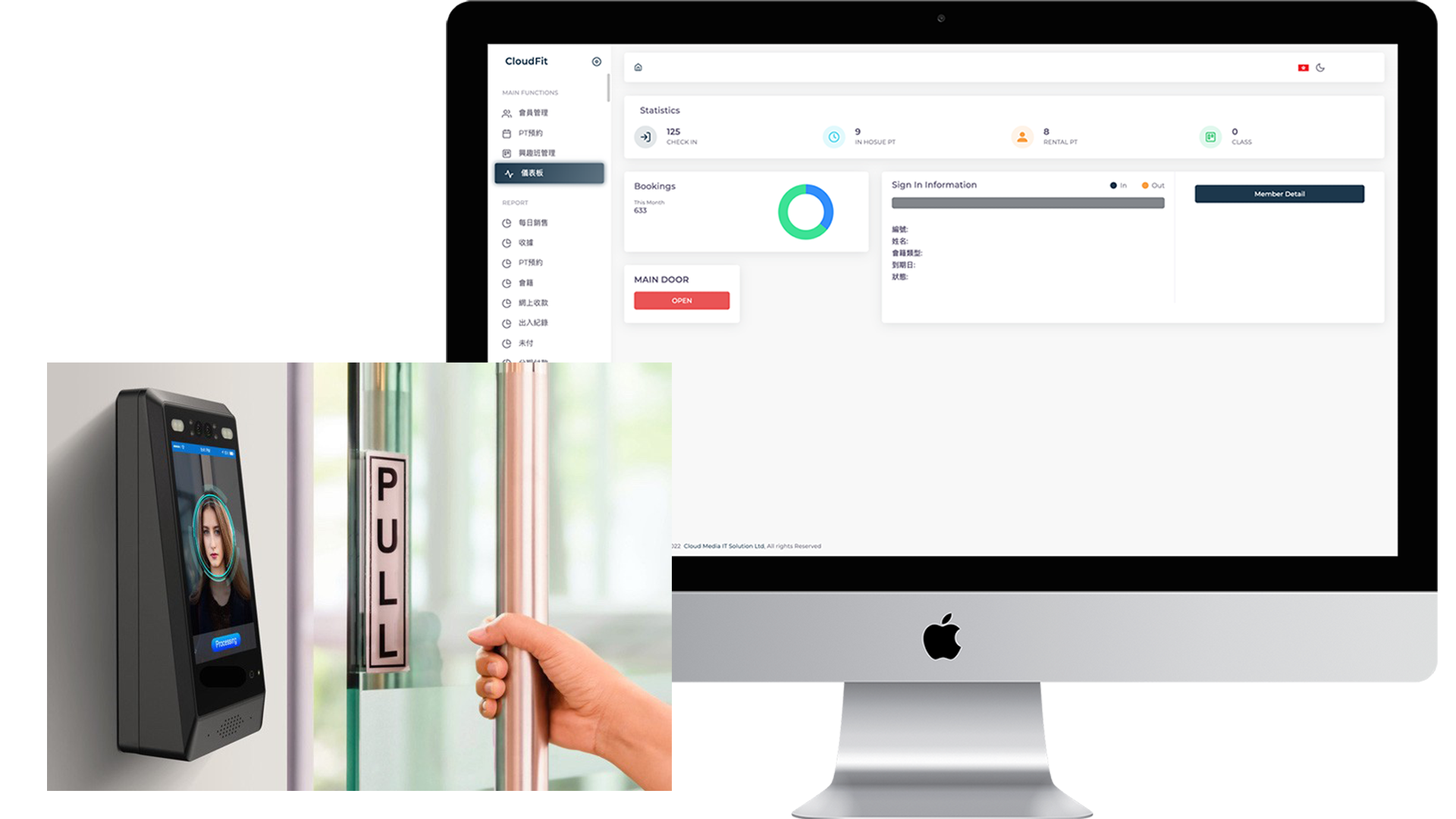 CloudFit 健身中心系統，健身房系統專家｜人臉辨識門禁整合方案, Hong Kong GYM and Fitness room management system